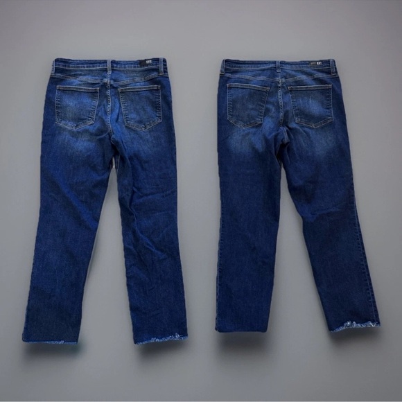 Kut from the Kloth Jeans Sz 14 Long Rachael Fab Ab Mom High Rise Raw Hem 2 Pair - Picture 2 of 9